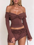 Carleigh Ruched Off-Shoulder Top