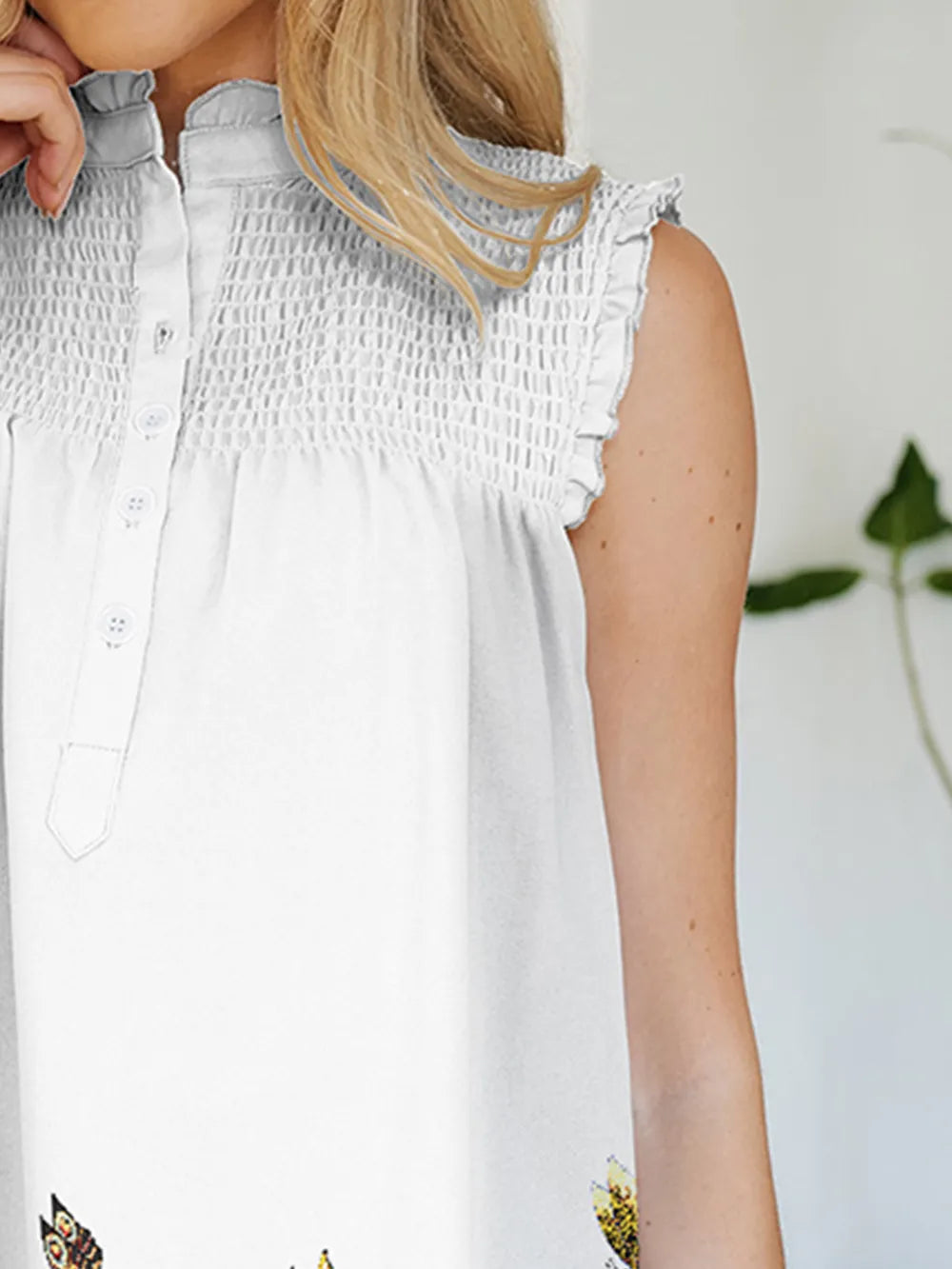 Blouse Top Casual Chic Striped Mock Neck Flowy Elegant