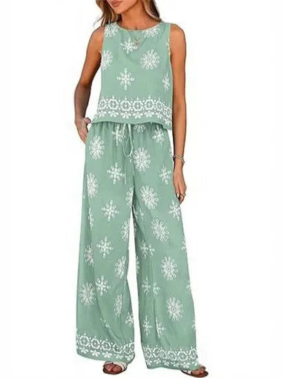 Floral Print Casual Suit