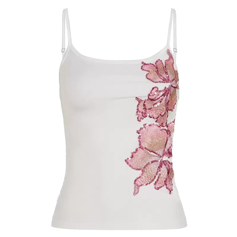 Grayson Sequin Floral Embroidered Camisole