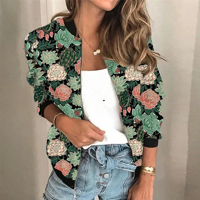 Liora - Printed Bomber Jacket