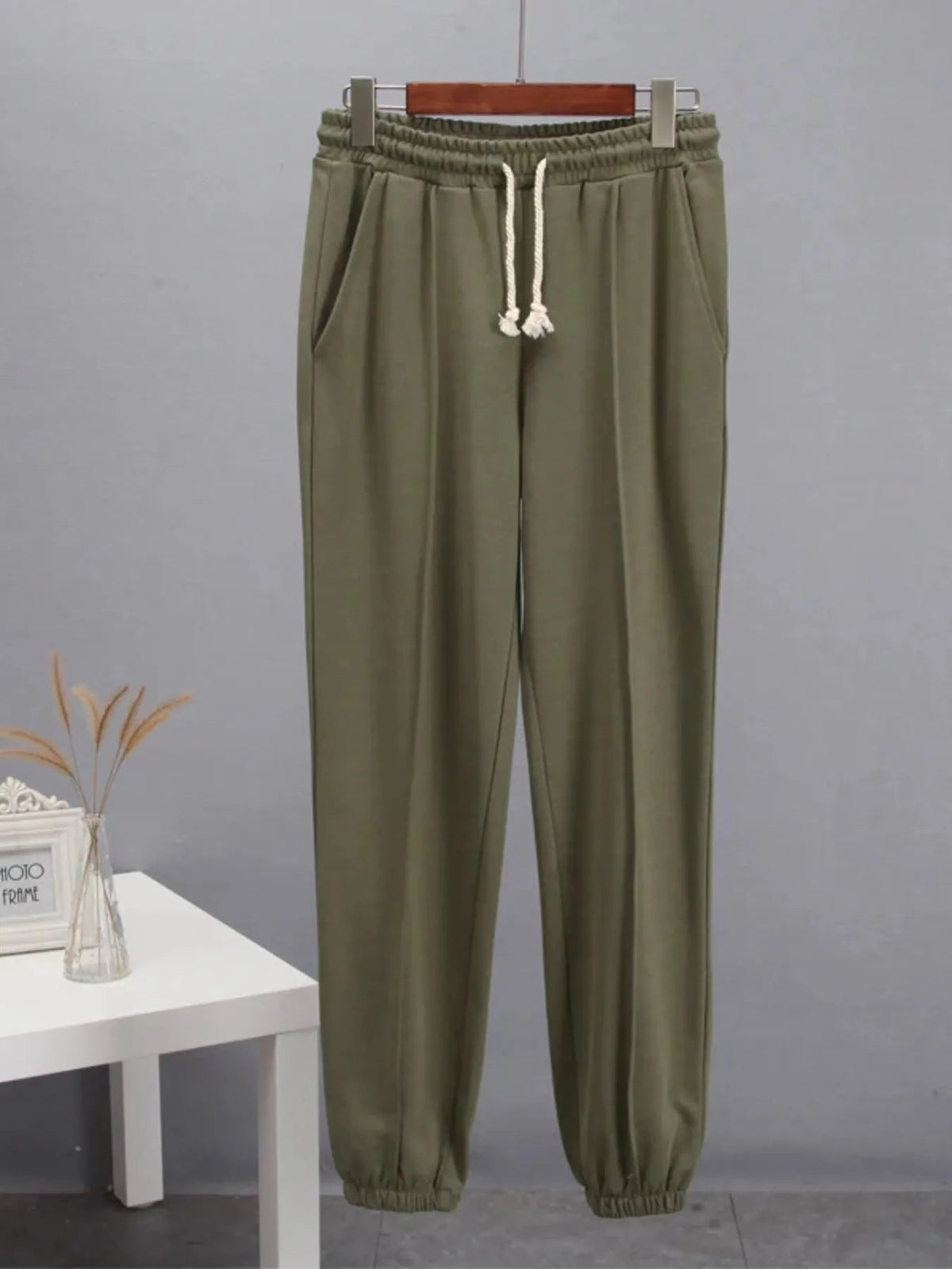Jogger Pant Drawstring Tapered Leg Casual Chic Holiday