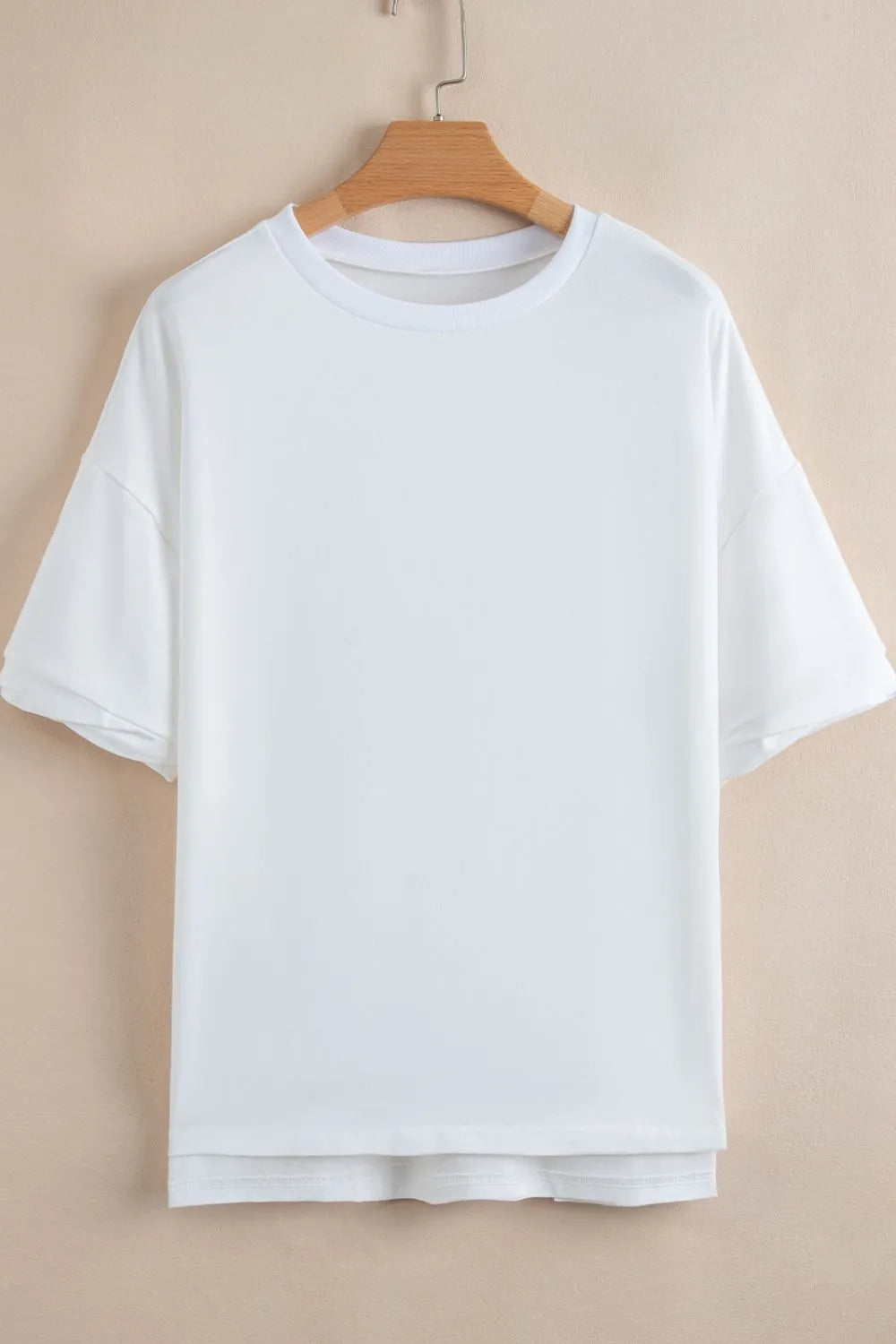 T-Shirt Oversized Top Everyday Casual Hi Low Hem Boho