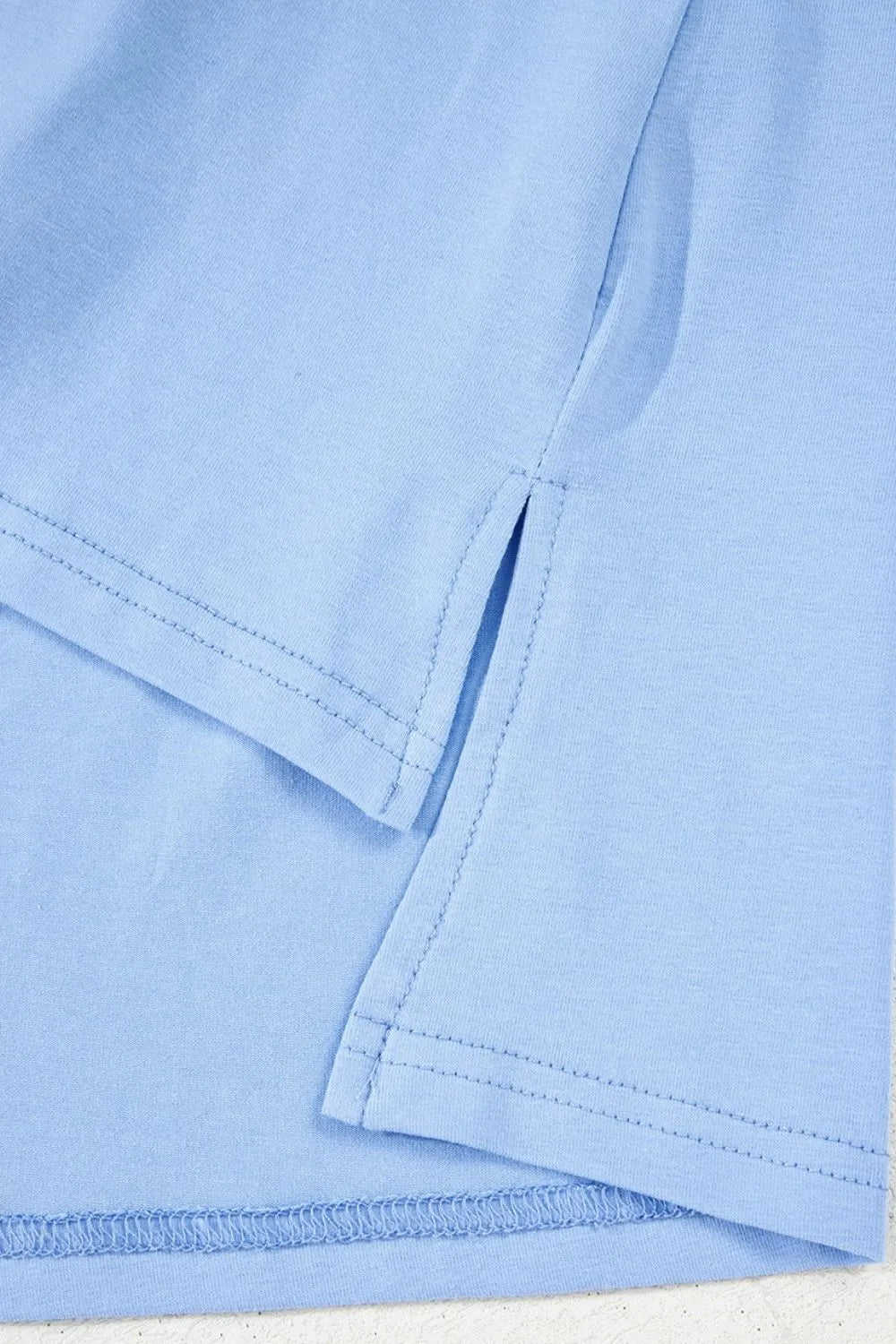 T-Shirt Oversized Top Everyday Casual Hi Low Hem Boho