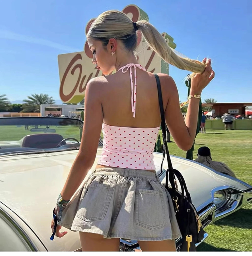 Polka Dot Halter Top