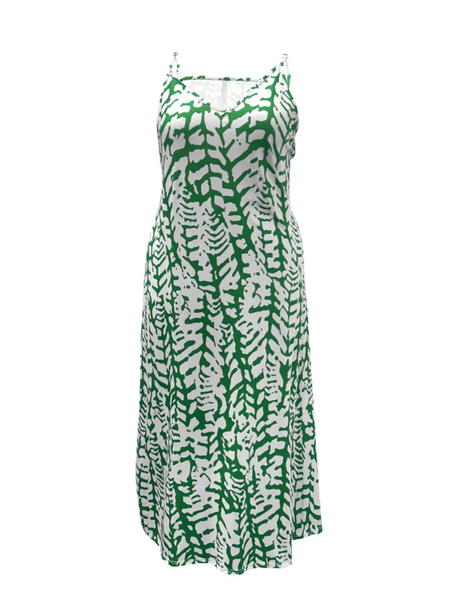 Women's Striped 3D Effect Midi Dress