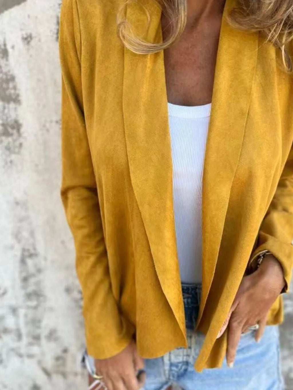 Plus Size Open Front Casual Cardigan