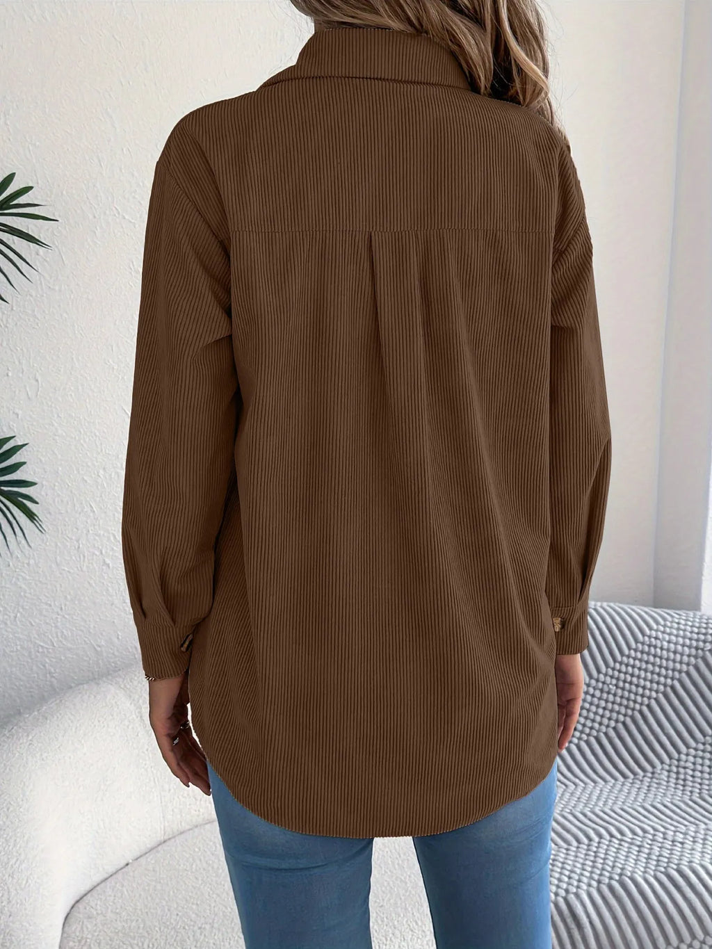 Loose-fitting Solid Color Women's Casual Shirt