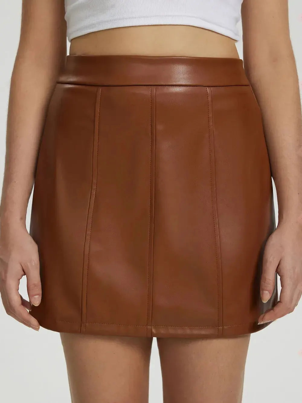Skirt Classic Mini Stylish Front Zipper Comfortable