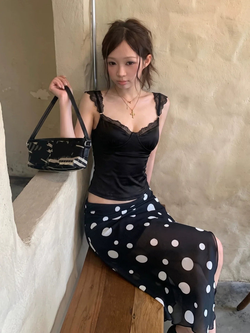 Leia Lace Trim Corset Camisole