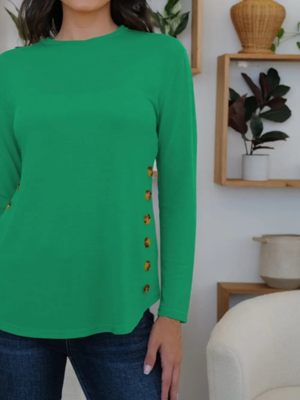Tunic T-Shirt Top Stretch Everyday Casual Comfort Chic