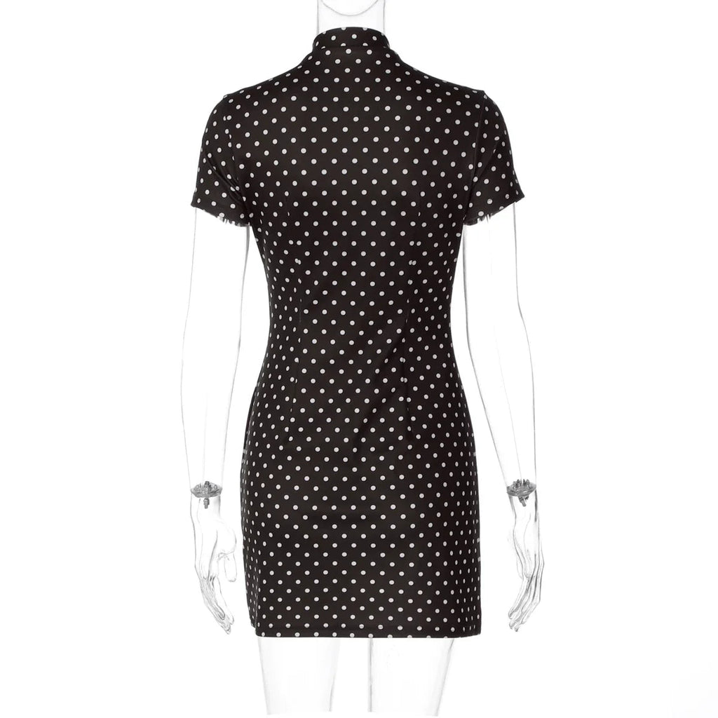 Kamari Polka Dot Cutout Mini Dress