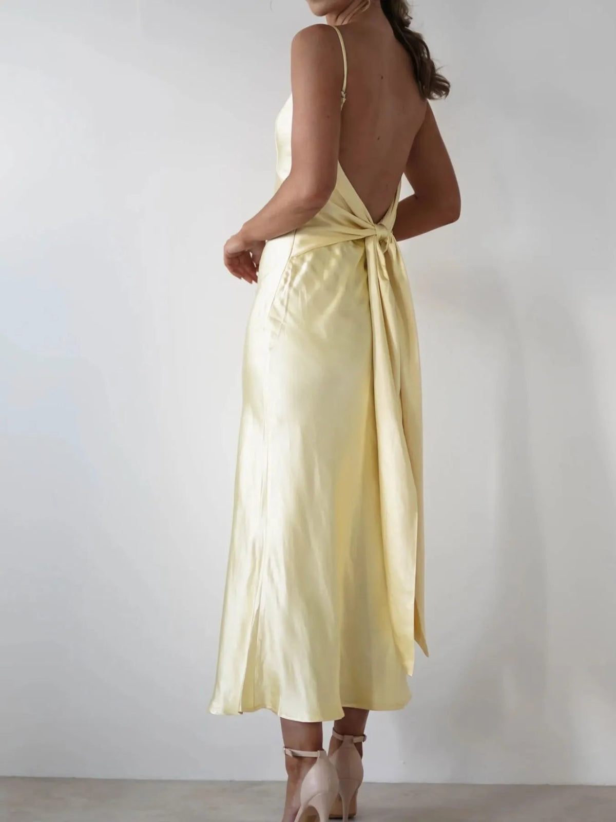Maxi Dress Backless Cami Slip Elegant Party Cocktail