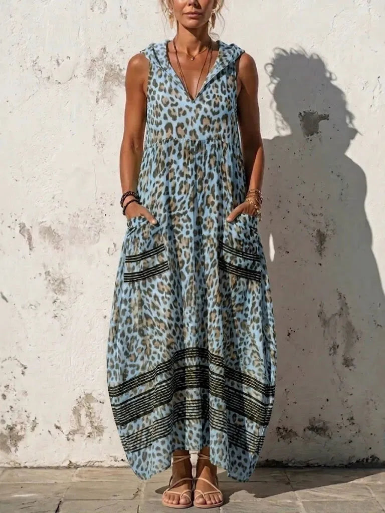 Leopard Print Midi Dress