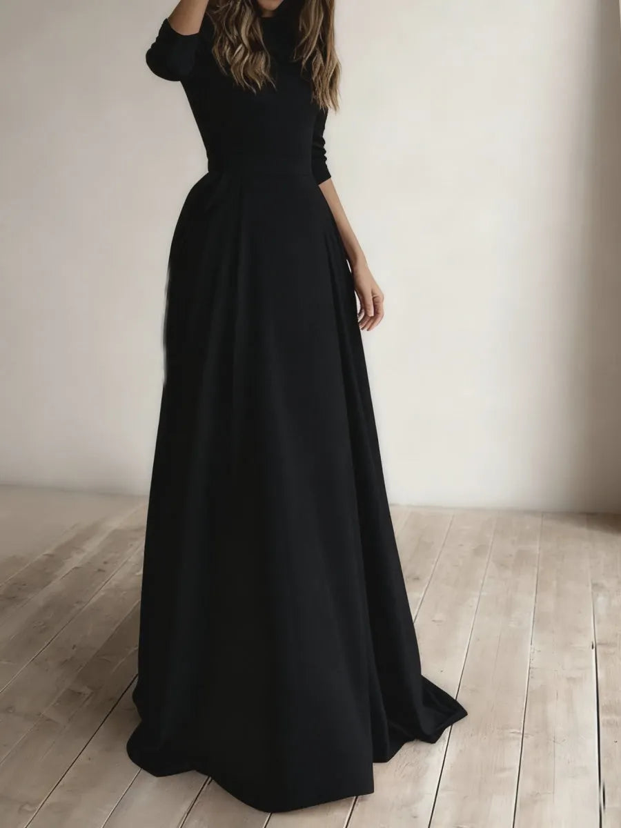 Simplicity Long Sleeve Parties Maxi Dresses