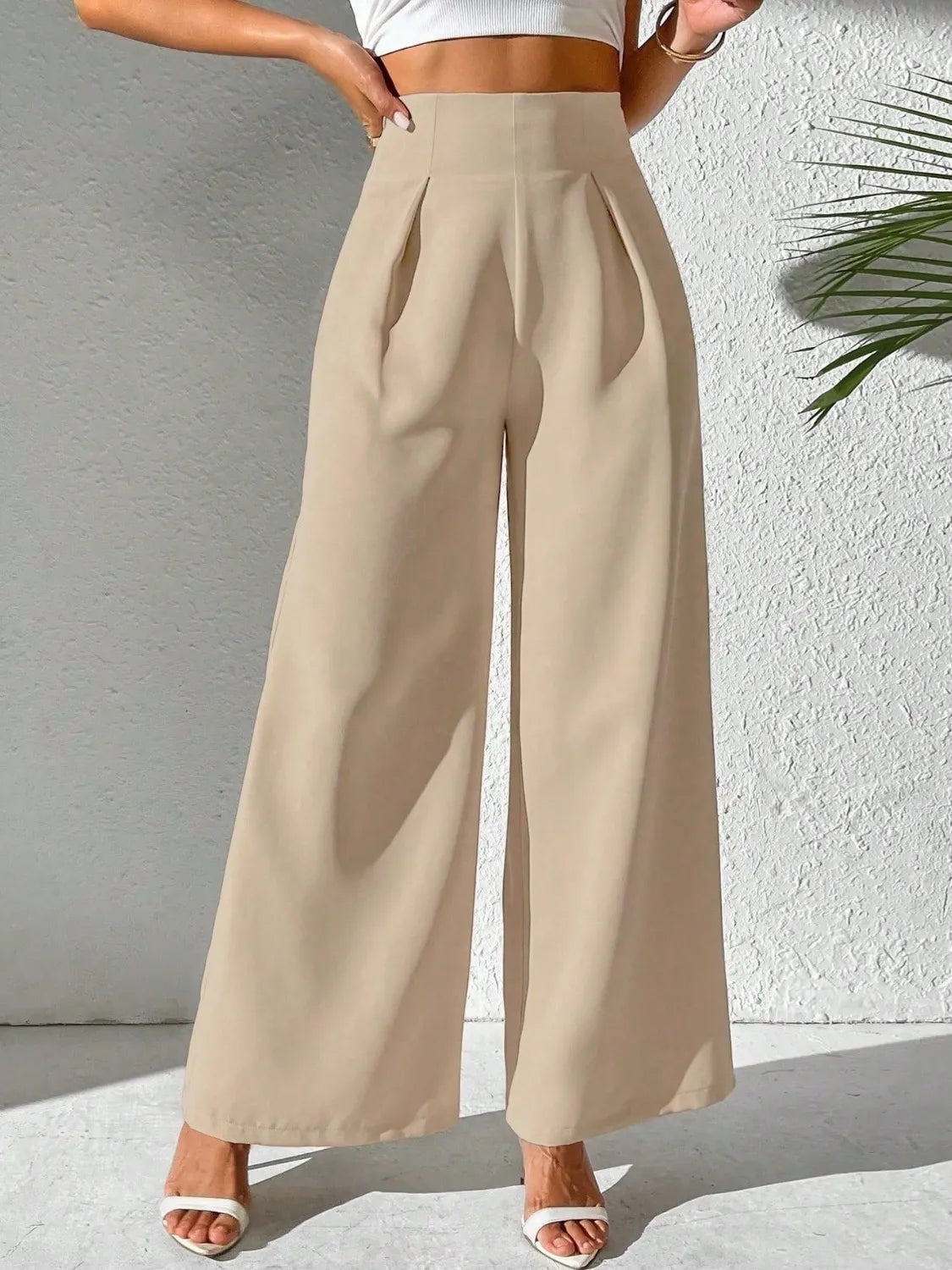 Chic High Waist Wide Leg Pants