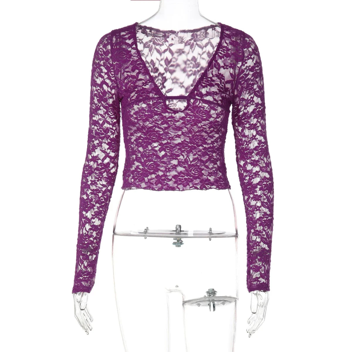 Kori Sheer Lace V-Neck Top