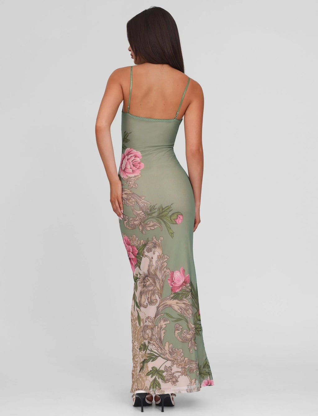 Arlette Radiant Floral Maxi Dress - Green