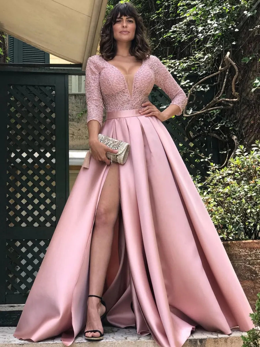 Sequins Lace Formal Dress Maxi Dresses