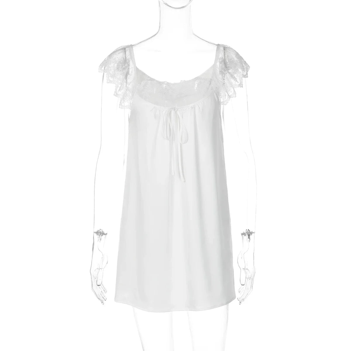 Taelor Lace Flutter Sleeve Mini Dress
