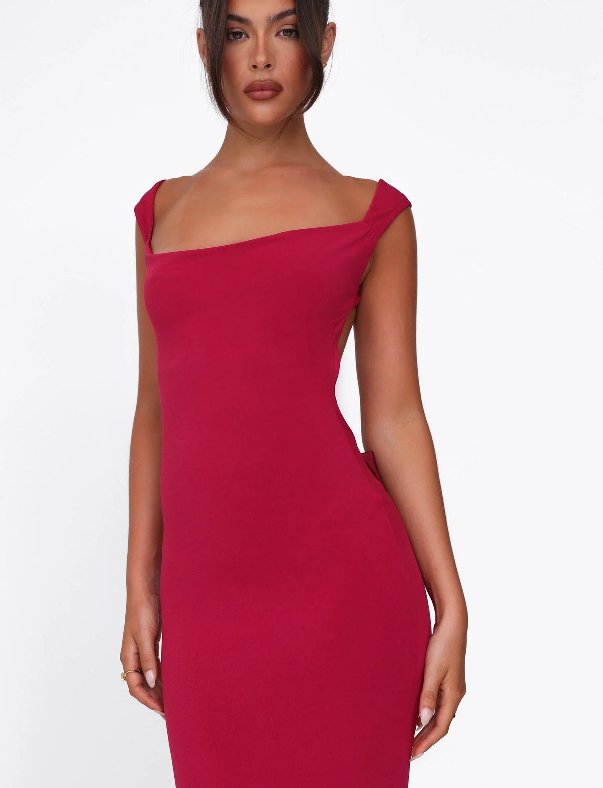 Sasha Satin Bow Maxi Dress