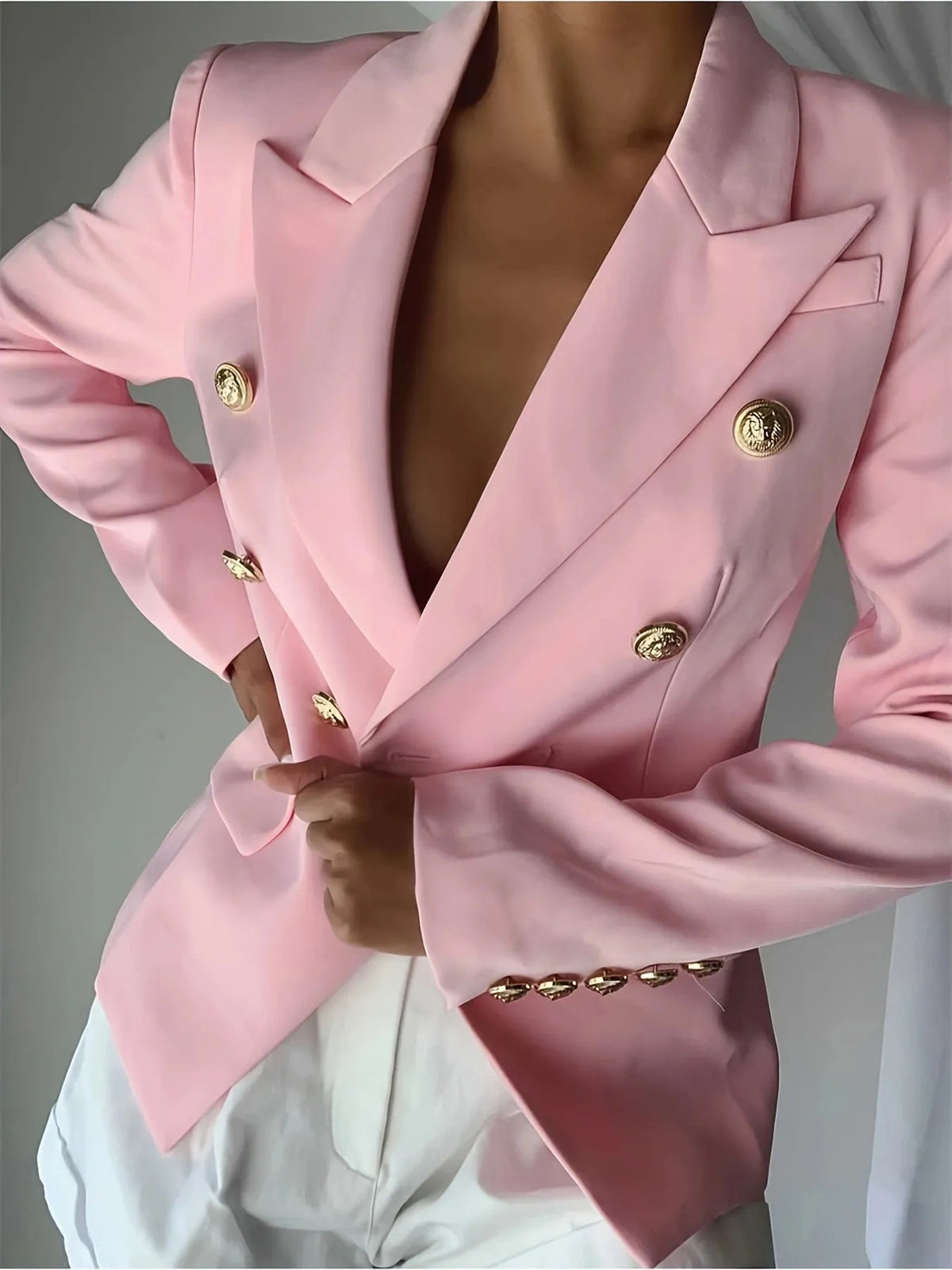 Blazer Lapel Collar Workwear Casual Chic Modern Trendy