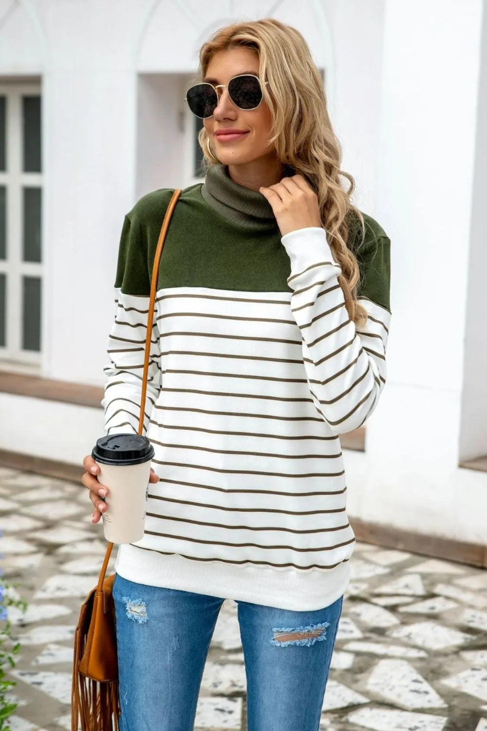 Sweater Striped Confetti Knit Chunky Cozy Winter Fashion