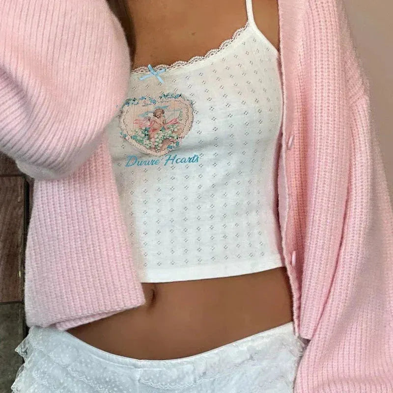 Elodie Soft Knit Pink Cardigan