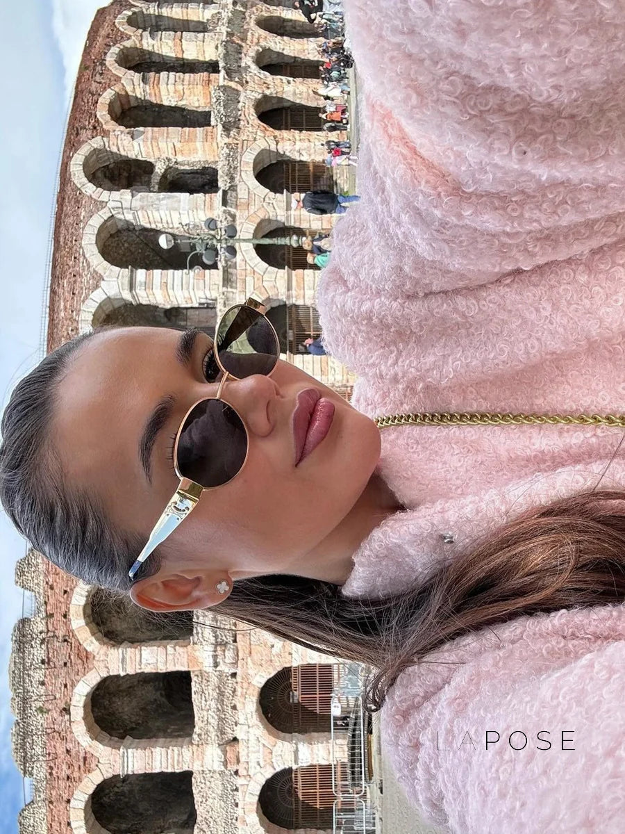Ellisyn Pink Faux Fur Jacket