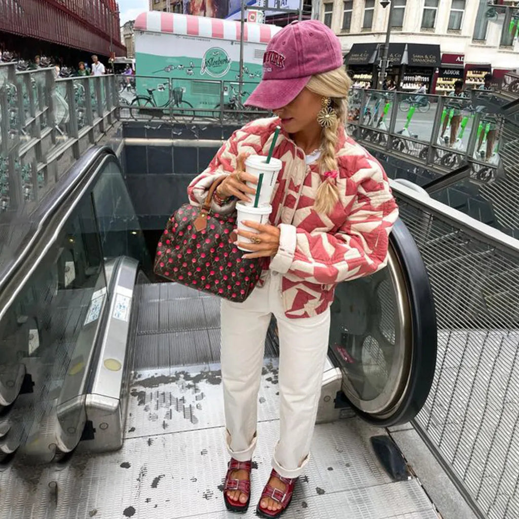 Puck - Puffer mid-layer jacket with colorful print