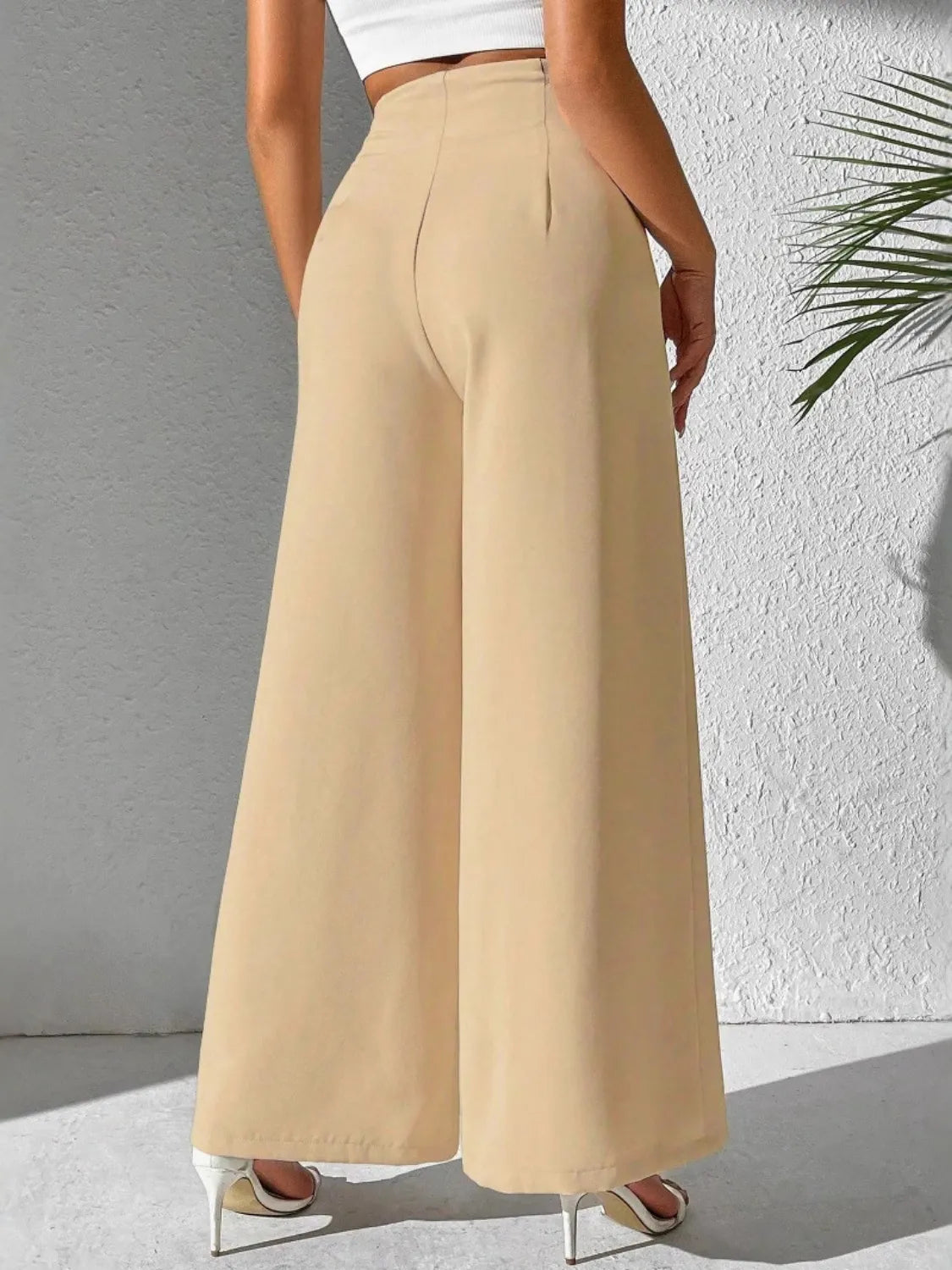 Chic High Waist Wide Leg Pants