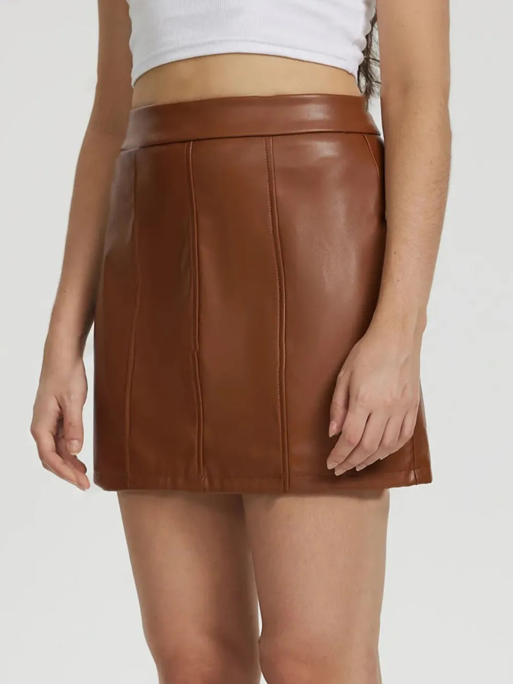 Skirt Classic Mini Stylish Front Zipper Comfortable