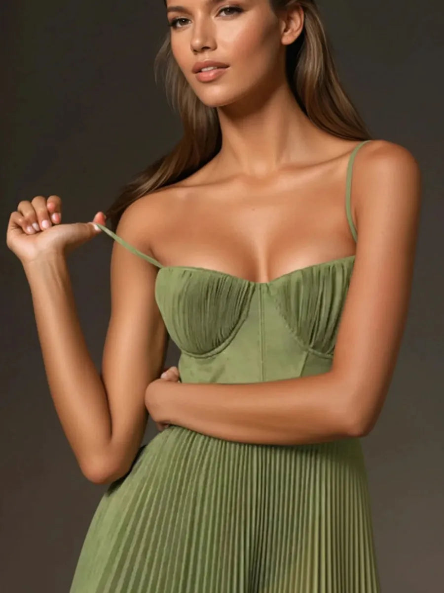 Camisoles Crimp Formal Dress Midi Dresses