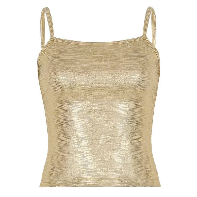 Adore Metallic Shimmer Gold Camisole