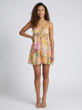 Maeve Floral Ruched Mini Dress