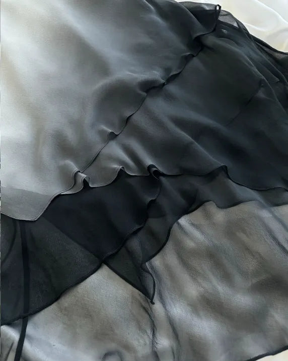 Short Chiffon Birthday Dress, Party Dress, Back-To-School Dress