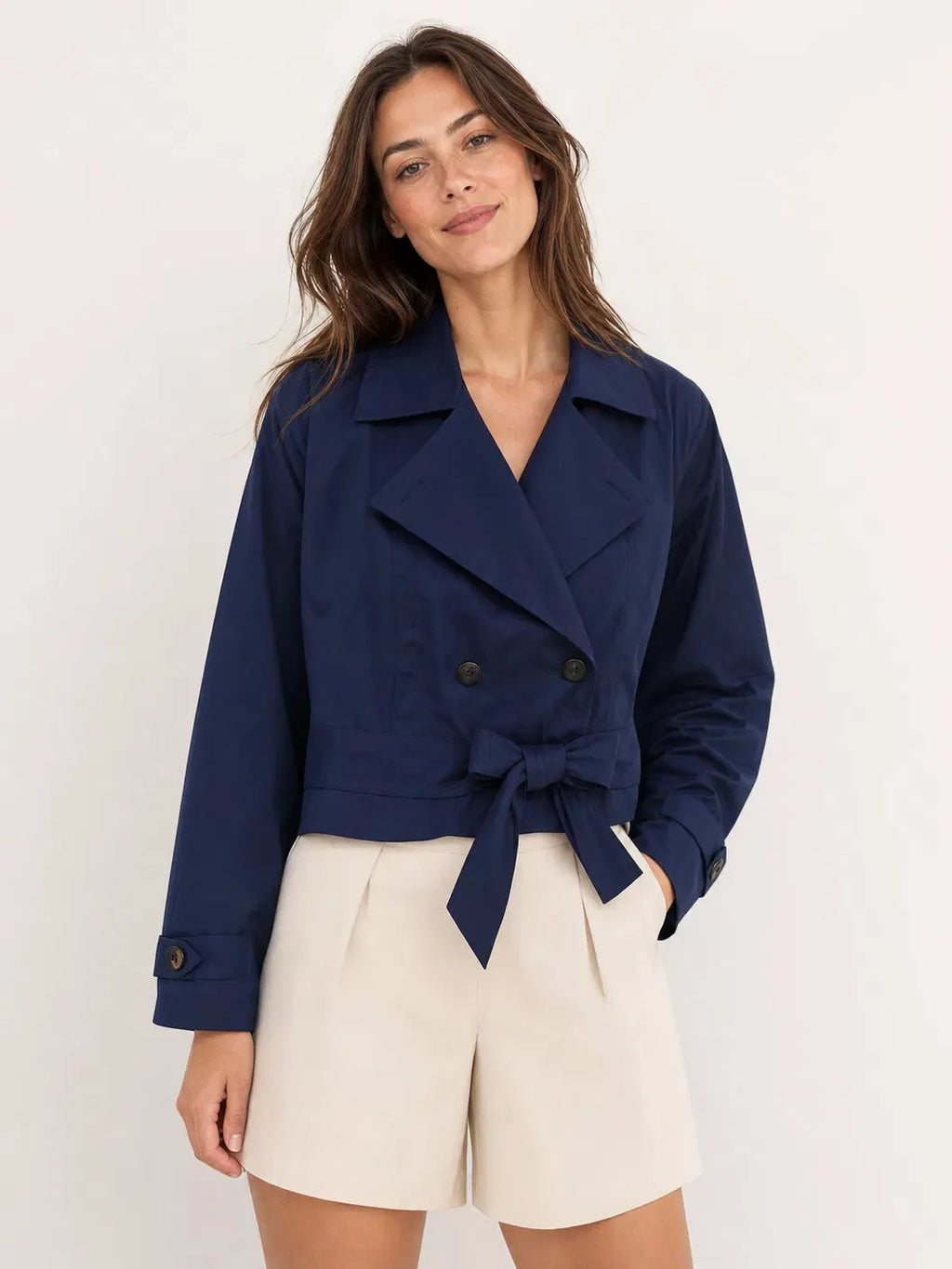 Lilia - Short Stylish Trench Coat
