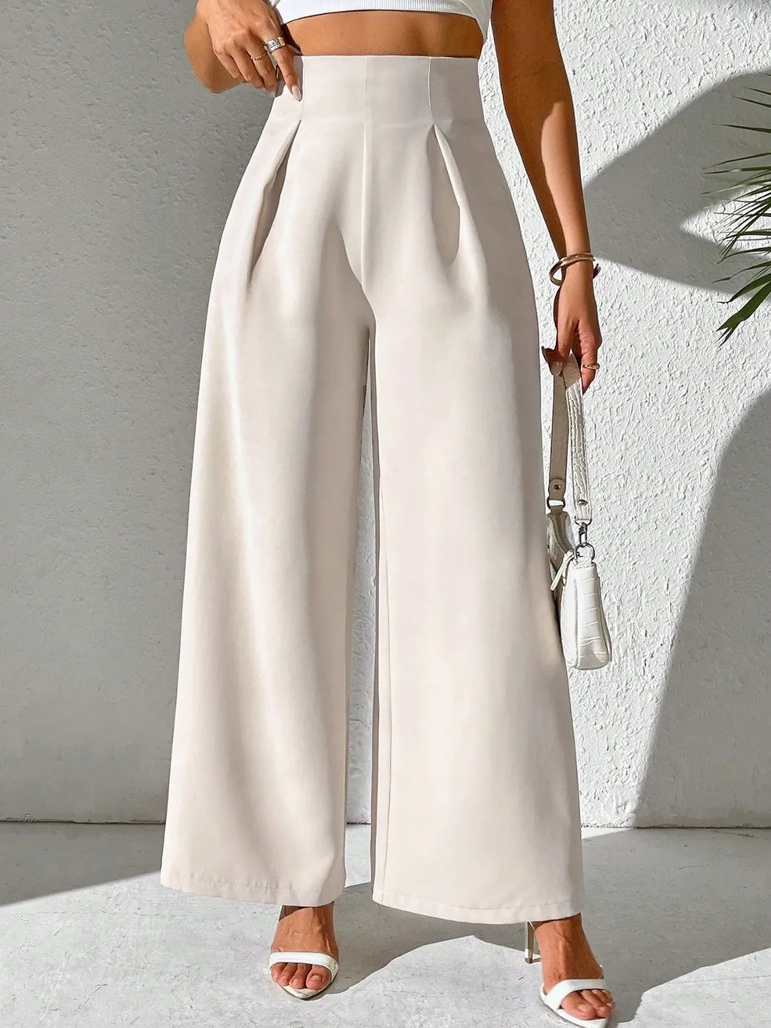 Chic High Waist Wide Leg Pants