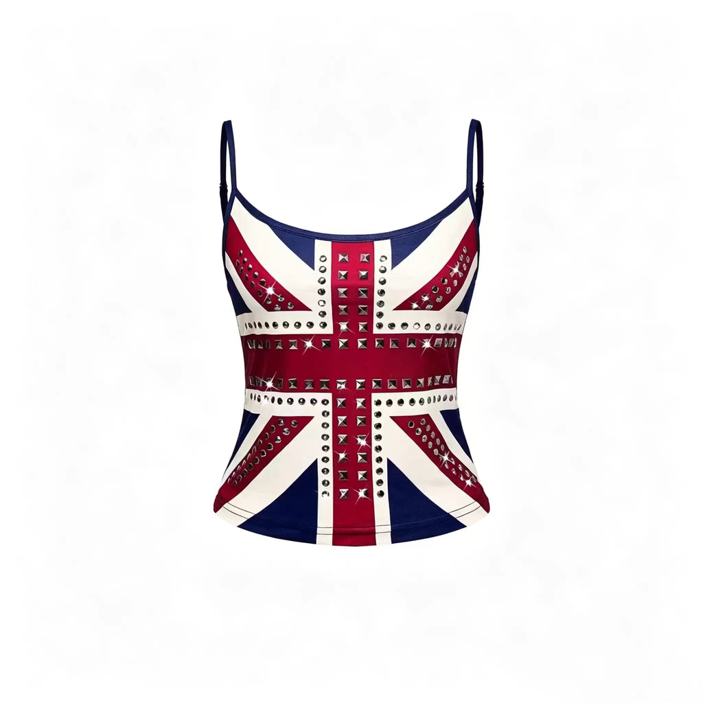 Susan Union Jack Studded Camisole