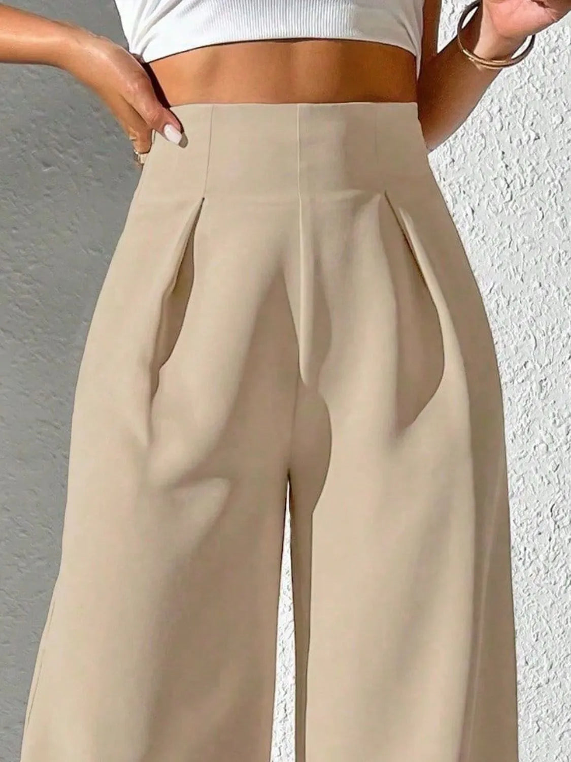 Chic High Waist Wide Leg Pants