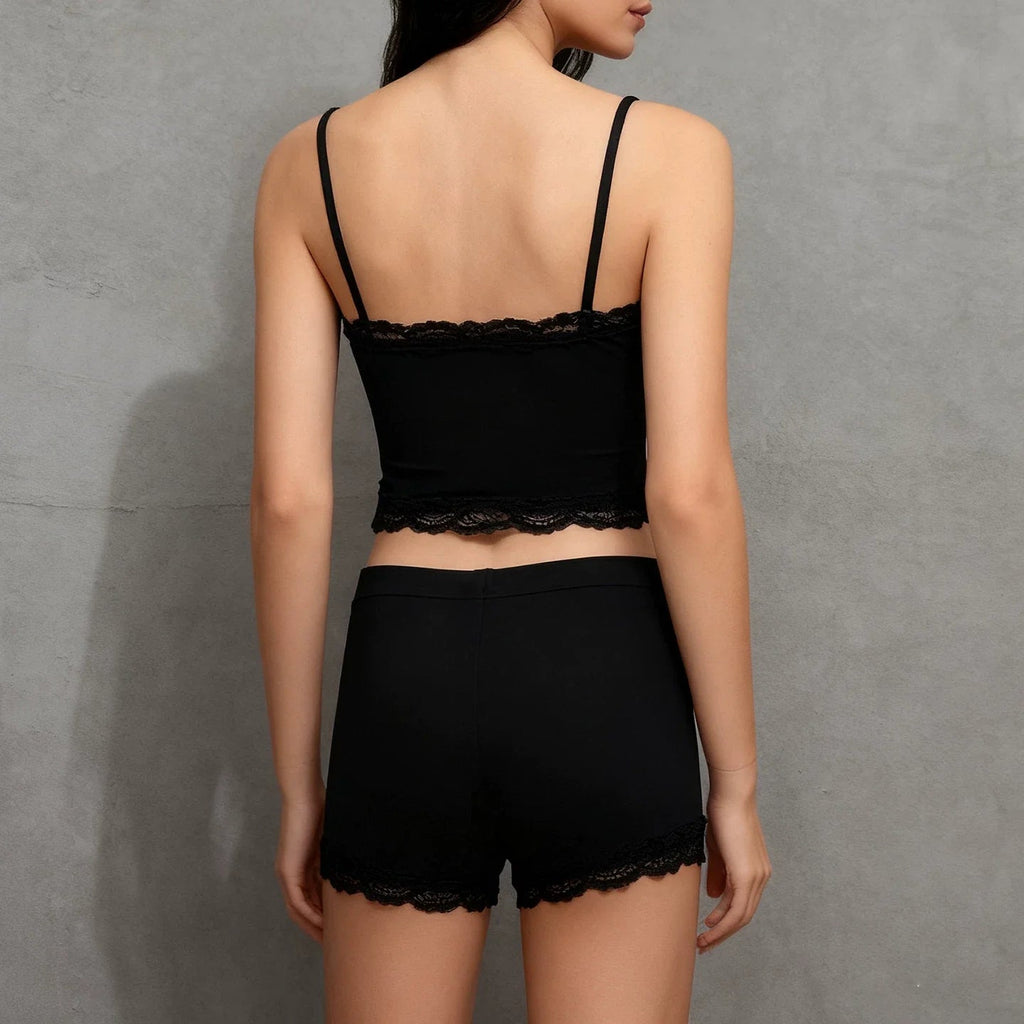 Suzanne Lace Trim Cami Set
