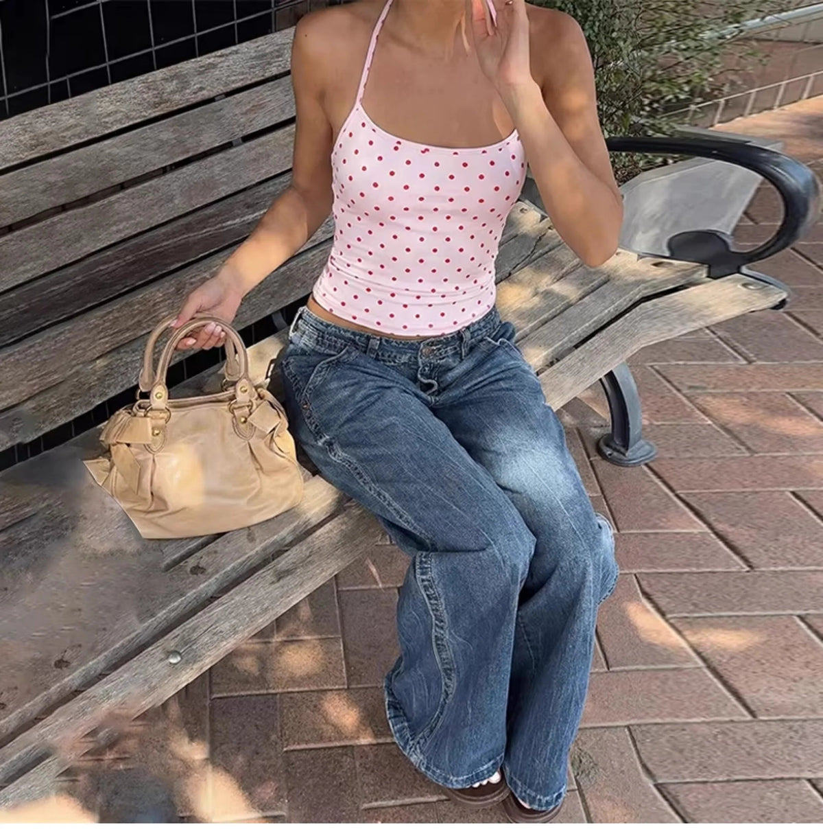 Polka Dot Halter Top