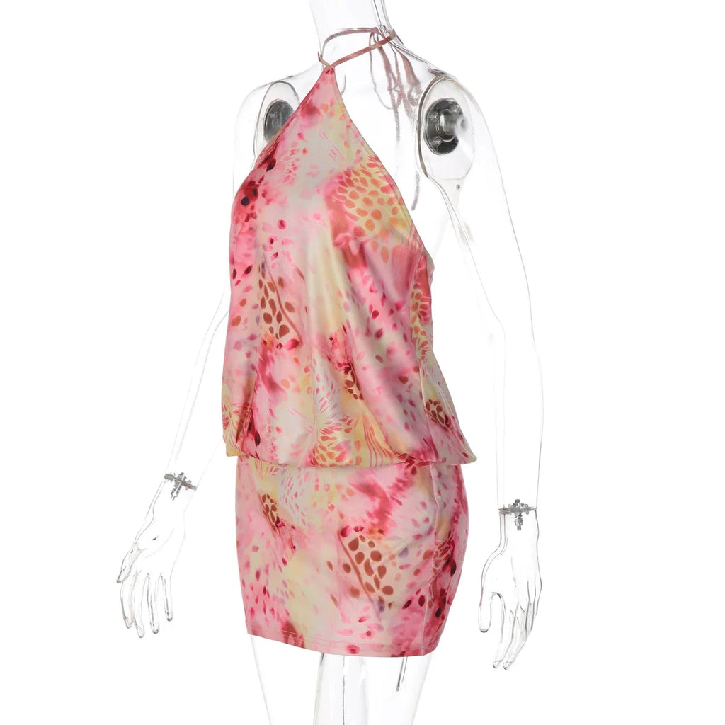 Sofi Floral Halter Mini Dress