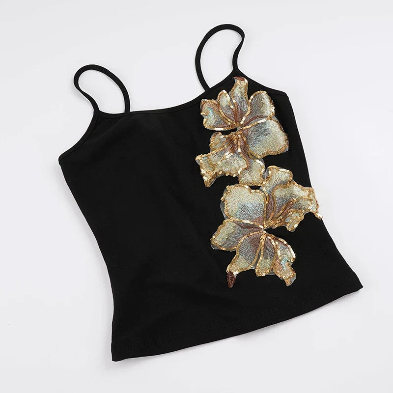 Grayson Sequin Floral Embroidered Camisole