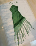 Green shiny ruffle chiffon homecoming dress fashion birthday party dress
