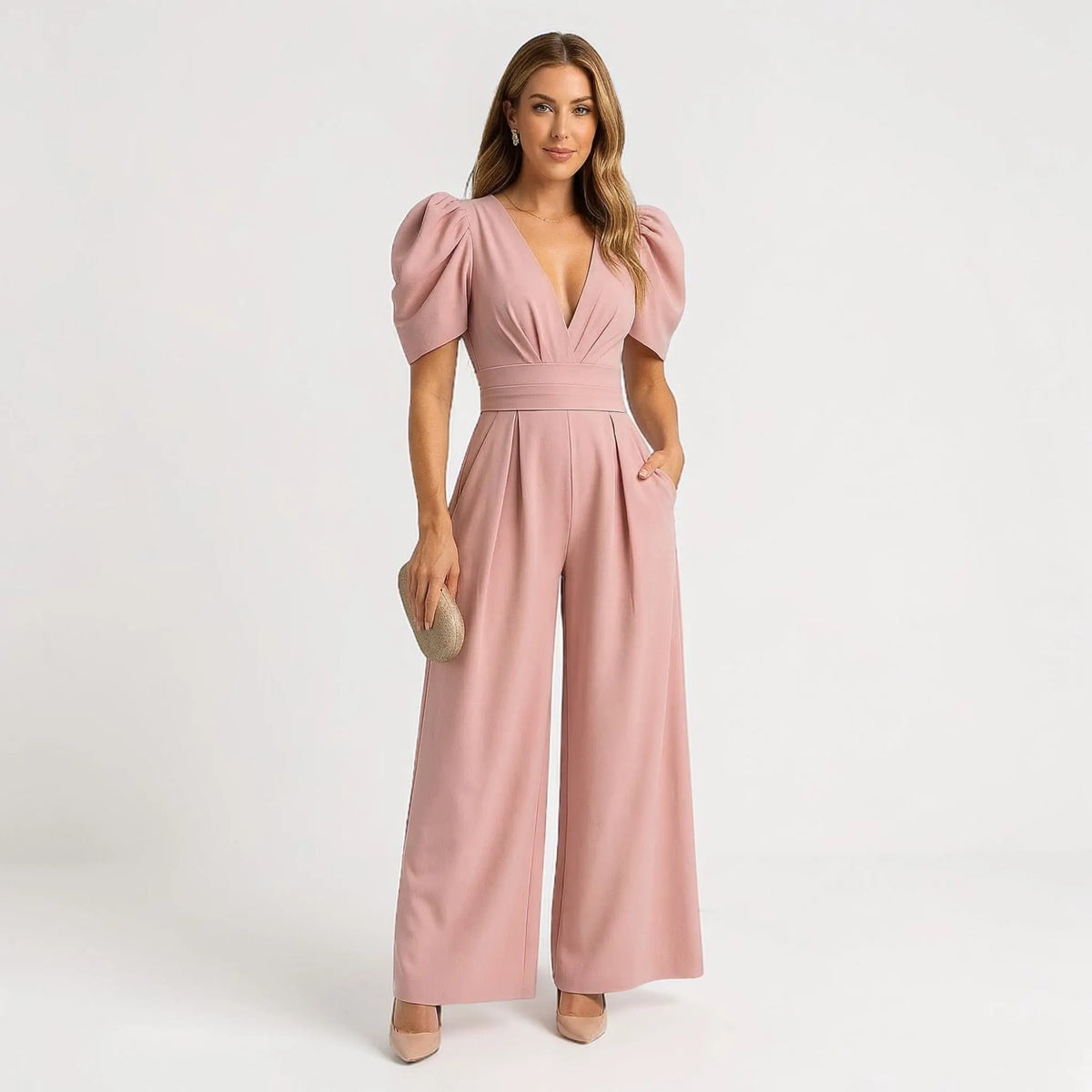 Zara Wide Leg Midi Jumpsuit