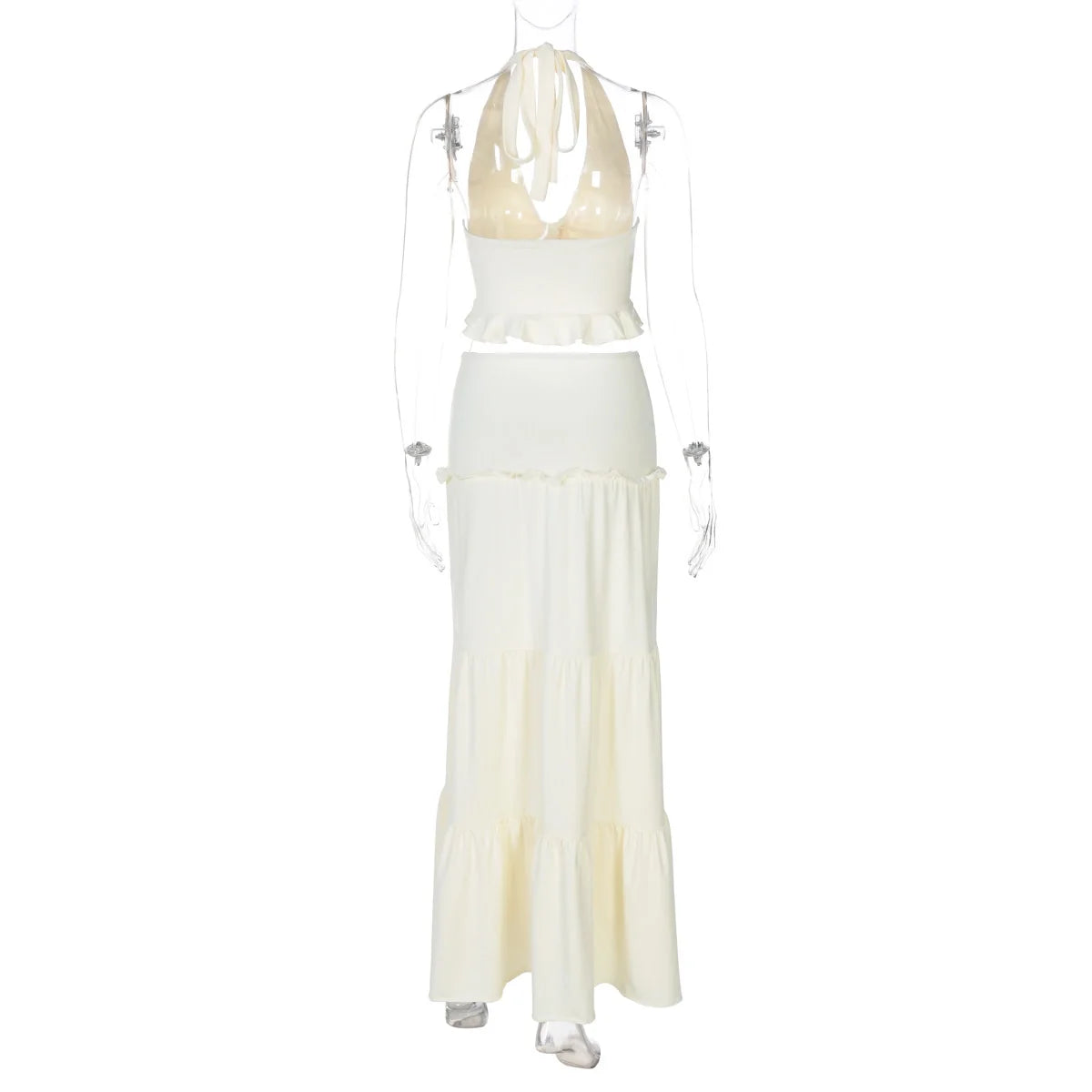 Ruched Two-Piece Skirt Set