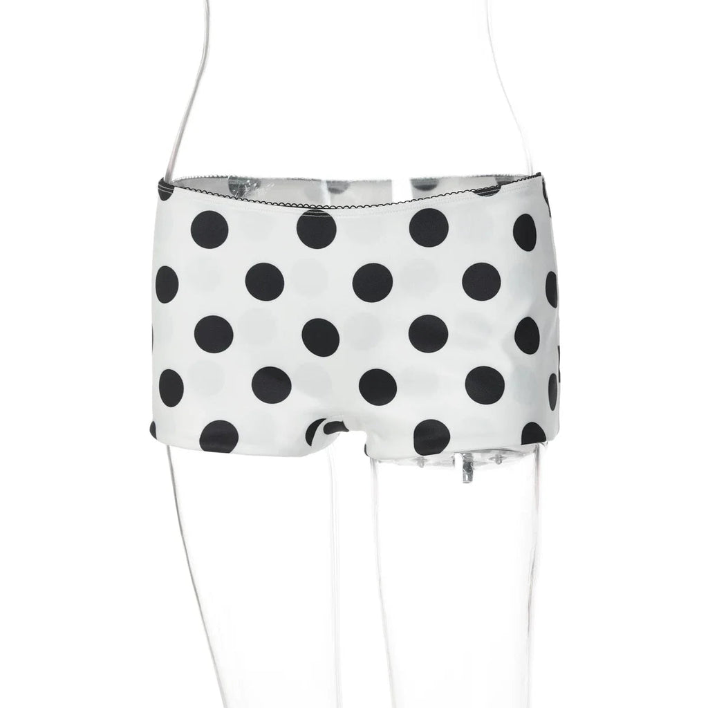 Graycen Cut-Out Top and Polka Dot Shorts Set
