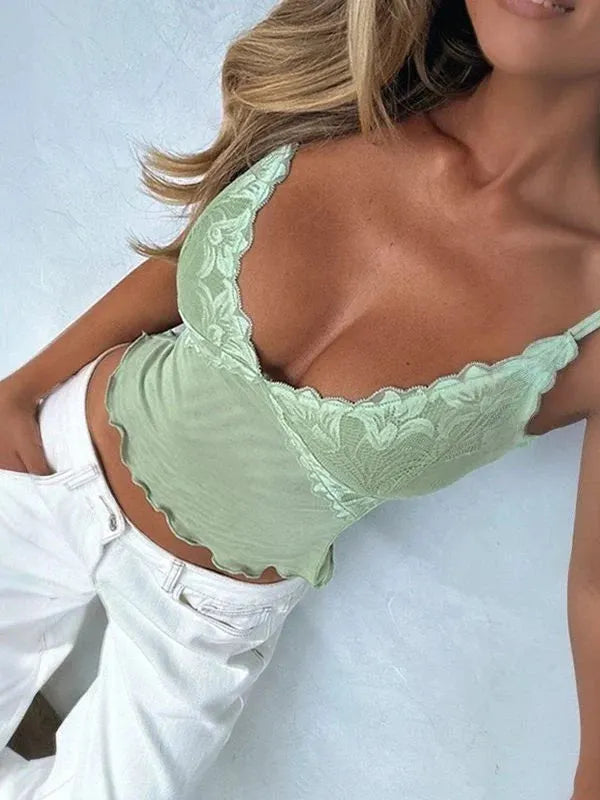 Lace V-Neck Camisole Top