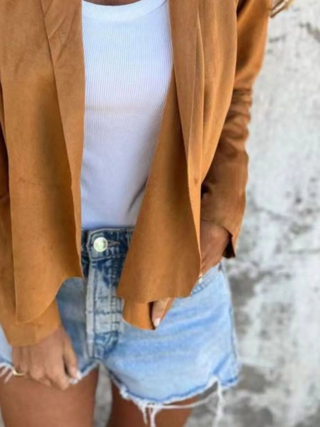 Plus Size Open Front Casual Cardigan
